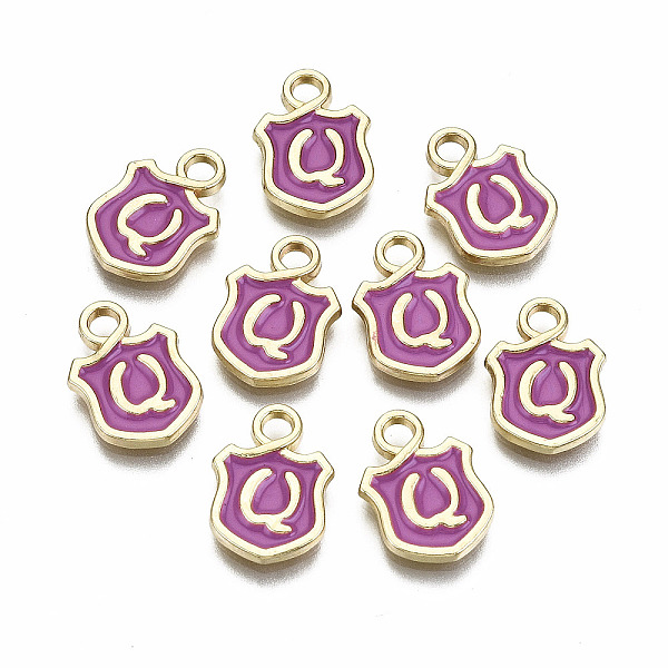 PandaHall Alloy Enamel Charms, Cadmium Free & Lead Free, Shield with Initial Letters, Light Gold, Letter.Q, 14x10x2mm, Hole: 2mm...
PandaHall Alloy Enamel Charms, Cadmium Free & Lead Free, Shield with Initial Letters, Light Gold, Letter.Q, 14x10x2mm, Hole: 2mm...