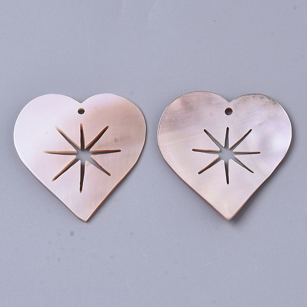 PandaHall Natural Freshwater Shell Pendants, Heart with Star, 36x35x2~5mm, Hole: 1.6mm Freshwater Shell Heart Red
PandaHall Natural Freshwater Shell Pendants, Heart with Star, 36x35x2~5mm, Hole: 1.6mm Freshwater Shell Heart Red