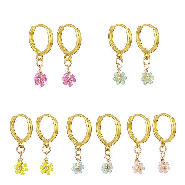 PandaHall Glass Flower Dangle Hoop Earrings, Real 18K Gold Plated Brass Wire Wrap Jewelry for Women, Mixed Color, 26.5mm, Pin: 1mm Glass..., Multicolor
PandaHall Glass Flower Dangle Hoop Earrings, Real 18K Gold Plated Brass Wire Wrap Jewelry for Women, Mixed Color, 26.5mm, Pin: 1mm Glass..., Multicolor