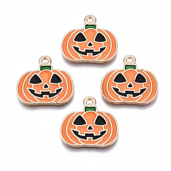 PandaHall Alloy Enamel Pendants, Halloween, Cadmium Free & Lead Free, Pumpkin, Light Gold, Dark Orange, 19.5x21x1.5mm, Hole: 1.8mm...
PandaHall Alloy Enamel Pendants, Halloween, Cadmium Free & Lead Free, Pumpkin, Light Gold, Dark Orange, 19.5x21x1.5mm, Hole: 1.8mm...