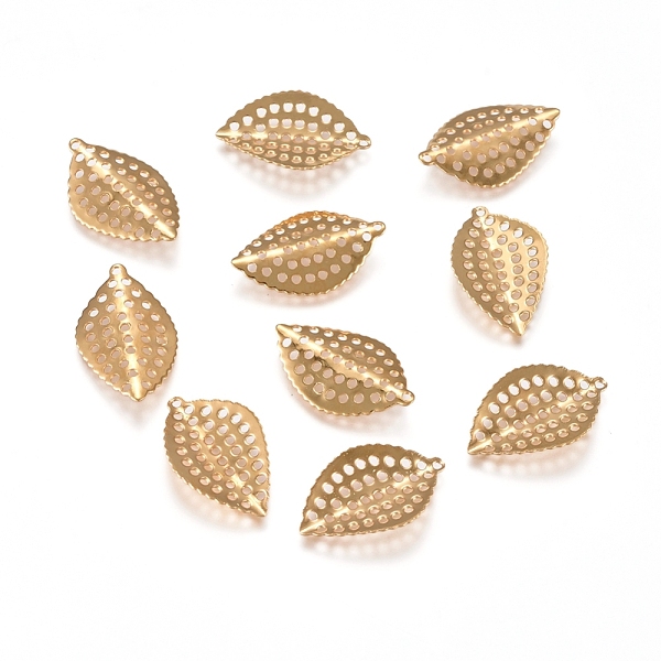 PandaHall 304 Stainless Steel Pendants, Leaf, Golden, 18x11x2.2mm, Hole: 0.8mm 304 Stainless Steel Leaf
PandaHall 304 Stainless Steel Pendants, Leaf, Golden, 18x11x2.2mm, Hole: 0.8mm 304 Stainless Steel Leaf