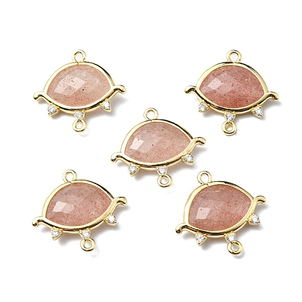 PandaHall Natural Strawberry Quartz Links, with Light Gold Plated Edge Brass Loops and Crystal Rhinestone, Faceted, Eye, 21x20x5mm, Hole..., Clear
PandaHall Natural Strawberry Quartz Links, with Light Gold Plated Edge Brass Loops and Crystal Rhinestone, Faceted, Eye, 21x20x5mm, Hole..., Clear