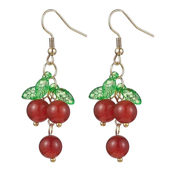PandaHall Natural Carnelian Grapes Dangle Earrings, Acrylic Cluster Earrings, Real 18K Gold Plated, 51x16mm Carnelian Grape Green
PandaHall Natural Carnelian Grapes Dangle Earrings, Acrylic Cluster Earrings, Real 18K Gold Plated, 51x16mm Carnelian Grape Green