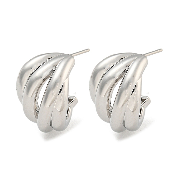 PandaHall Rack Plating Brass Stud Earring, Cadmium Free & Lead Free, Long-Lasting Plated, Multilayer Arc, Platinum, 18x14mm Brass Others
PandaHall Rack Plating Brass Stud Earring, Cadmium Free & Lead Free, Long-Lasting Plated, Multilayer Arc, Platinum, 18x14mm Brass Others