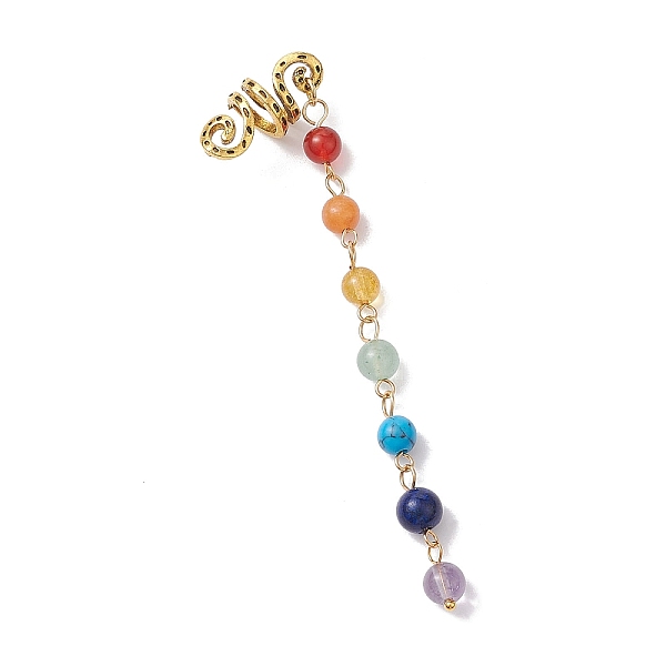 PandaHall Alloy Dreadlocks Beads, 7 Chakra Natural Gemstone Bead Braiding Hair Pendants Decoration Clips, for Hair Styling, 104mm Mixed...
PandaHall Alloy Dreadlocks Beads, 7 Chakra Natural Gemstone Bead Braiding Hair Pendants Decoration Clips, for Hair Styling, 104mm Mixed...