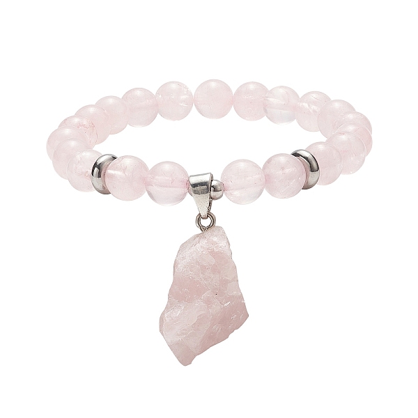 PandaHall Round Natural Rose Quartz Beaded Stretch Bracelet with Nuggets Charms for Women, Inner Diameter: 2-1/8 inch(5.5cm) Rose Quartz...
PandaHall Round Natural Rose Quartz Beaded Stretch Bracelet with Nuggets Charms for Women, Inner Diameter: 2-1/8 inch(5.5cm) Rose Quartz...