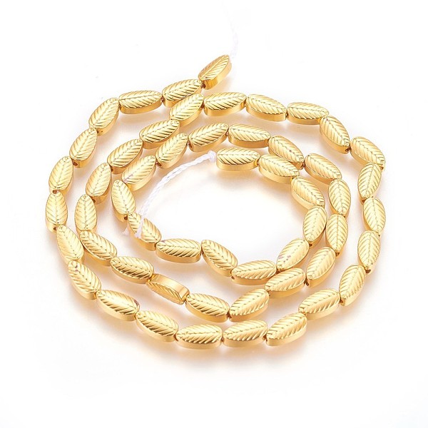 PandaHall Electroplated Non-magnetic Synthetic Hematite Beads Strands, Long-Lasting Plated, Leaf, Golden Plated, 8x4x2.5mm, Hole: 0.5mm...
PandaHall Electroplated Non-magnetic Synthetic Hematite Beads Strands, Long-Lasting Plated, Leaf, Golden Plated, 8x4x2.5mm, Hole: 0.5mm...