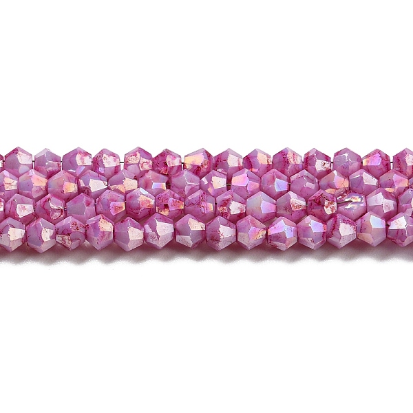 PandaHall Opaque Baking Painted Glass Beads Strands, AB Color, Faceted, Bicone, Orchid, 3x2.5~2.8mm, Hole: 0.7mm, about 157~160pcs/strand..., Purple
PandaHall Opaque Baking Painted Glass Beads Strands, AB Color, Faceted, Bicone, Orchid, 3x2.5~2.8mm, Hole: 0.7mm, about 157~160pcs/strand..., Purple