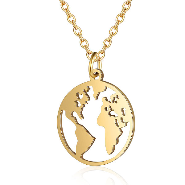 PandaHall 201 Stainless Steel Pendant Necklaces, with Cable Chains, Earth, Golden, 15.7 inch(40cm), 1.5mm, Pendant: 20x17.5x1mm 201...
PandaHall 201 Stainless Steel Pendant Necklaces, with Cable Chains, Earth, Golden, 15.7 inch(40cm), 1.5mm, Pendant: 20x17.5x1mm 201...