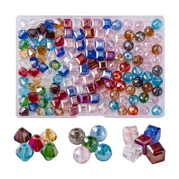 PandaHall 150Pcs 3 Style Electroplate Glass Beads Strands, AB Color Plated, Faceted, Mixed Shape, Mixed Color, 7.5~8x7.5~8x7.5~8mm, Hole..., Multicolor
PandaHall 150Pcs 3 Style Electroplate Glass Beads Strands, AB Color Plated, Faceted, Mixed Shape, Mixed Color, 7.5~8x7.5~8x7.5~8mm, Hole..., Multicolor