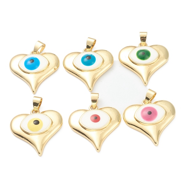 PandaHall Brass Enamel Pendants, Real 18K Gold Plated, Long-Lasting Plated, Heart with Evil Eye, Mixed Color, 26x25x6mm, Hole: 3.5x5.5mm..., Multicolor
PandaHall Brass Enamel Pendants, Real 18K Gold Plated, Long-Lasting Plated, Heart with Evil Eye, Mixed Color, 26x25x6mm, Hole: 3.5x5.5mm..., Multicolor
