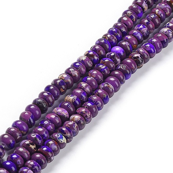 PandaHall Natural Imperial Jasper Beads Strands, Dyed, Rondelle, Purple, 8x5mm, Hole: 0.7mm, about 80~84pcs/strand, 15.94~16.14 inch...
PandaHall Natural Imperial Jasper Beads Strands, Dyed, Rondelle, Purple, 8x5mm, Hole: 0.7mm, about 80~84pcs/strand, 15.94~16.14 inch...
