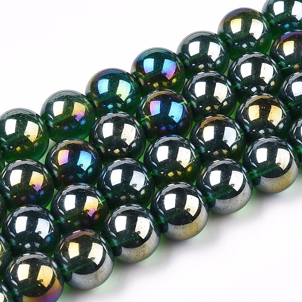 PandaHall Electroplate Transparent Glass Beads Strands, AB Color Plated, Round, Dark Green, 9.5~10mm, Hole: 1.5mm, about 40~42pcs/strand...
PandaHall Electroplate Transparent Glass Beads Strands, AB Color Plated, Round, Dark Green, 9.5~10mm, Hole: 1.5mm, about 40~42pcs/strand...