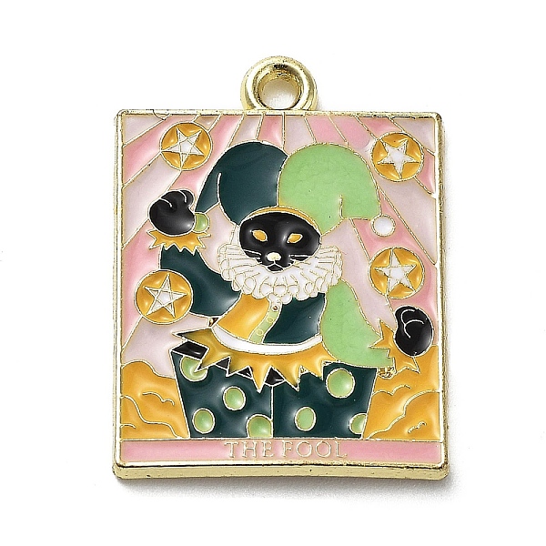 PandaHall Word The Fool Alloy Enamel Pendants, Golden, Black Cat Tarot Charm, Dark Slate Gray, 27x20x1.5mm, Hole: 2mm Alloy+Enamel Rectangle
PandaHall Word The Fool Alloy Enamel Pendants, Golden, Black Cat Tarot Charm, Dark Slate Gray, 27x20x1.5mm, Hole: 2mm Alloy+Enamel Rectangle
