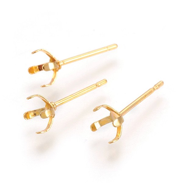 PandaHall 304 Stainless Steel Stud Earring Findings, Prong Earring Settings, Golden, 14.5x5.5mm, Inner Diameter: 5mm, Pin: 0.7mm 304...
PandaHall 304 Stainless Steel Stud Earring Findings, Prong Earring Settings, Golden, 14.5x5.5mm, Inner Diameter: 5mm, Pin: 0.7mm 304...