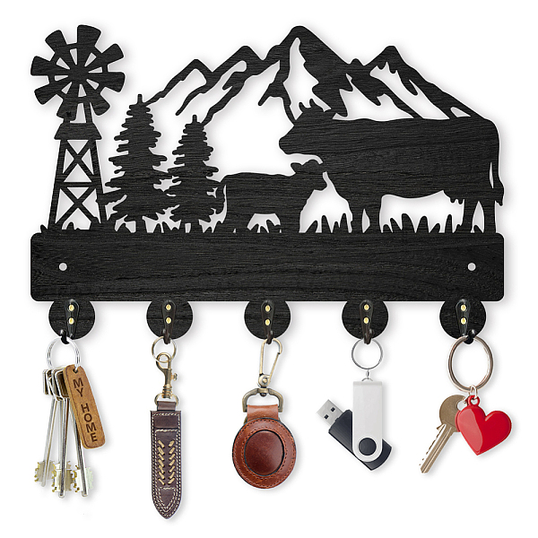 PandaHall Cow Calf Coat Hooks Wall Mount Farmhouse Windmill Wood Key Holder for Wall 11.8×7.9inch Black Mountain Tree Wall Art Decor Key...
PandaHall Cow Calf Coat Hooks Wall Mount Farmhouse Windmill Wood Key Holder for Wall 11.8×7.9inch Black Mountain Tree Wall Art Decor Key...