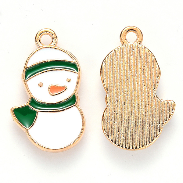 PandaHall Alloy Enamel Pendants, for Christmas, Snowman, Light Gold, Green, 20x12x2mm, Hole: 1.6mm Alloy+Enamel Others Green
PandaHall Alloy Enamel Pendants, for Christmas, Snowman, Light Gold, Green, 20x12x2mm, Hole: 1.6mm Alloy+Enamel Others Green