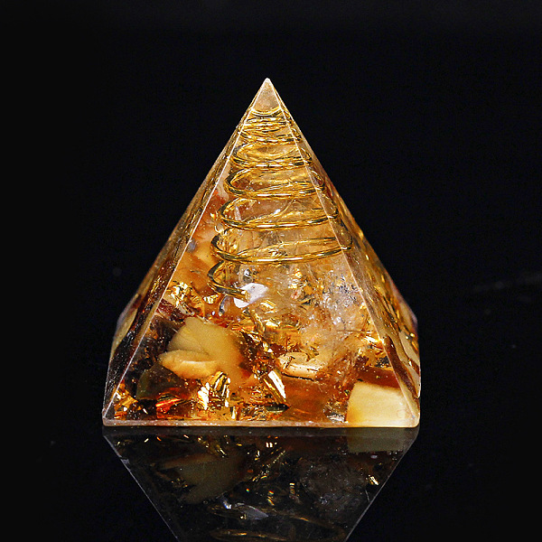 PandaHall Orgonite Pyramid Resin Display Decorations, with Brass Findings, Gold Foil and Natural Yellow Jade Chips Inside, for Home Office...
PandaHall Orgonite Pyramid Resin Display Decorations, with Brass Findings, Gold Foil and Natural Yellow Jade Chips Inside, for Home Office...
