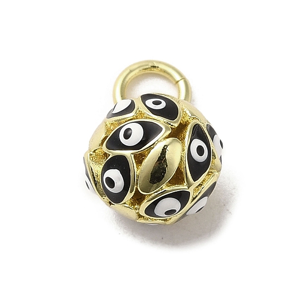 PandaHall Brass Enamel Charms, with Jump Ring, Real 18K Gold Plated, Round with Evil Eye Charm, Black, 12.5x10mm, Hole: 3.6mm Brass+Enamel...
PandaHall Brass Enamel Charms, with Jump Ring, Real 18K Gold Plated, Round with Evil Eye Charm, Black, 12.5x10mm, Hole: 3.6mm Brass+Enamel...