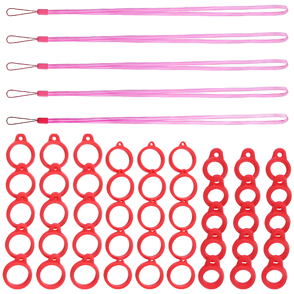 PandaHall GORGECRAFT 50PCS Anti-Lost Necklace Lanyard Set Including 5PCS Anti-Loss Pendant Strap String Holder with 45PCS 8&13&20mm Red..., Multicolor
PandaHall GORGECRAFT 50PCS Anti-Lost Necklace Lanyard Set Including 5PCS Anti-Loss Pendant Strap String Holder with 45PCS 8&13&20mm Red..., Multicolor