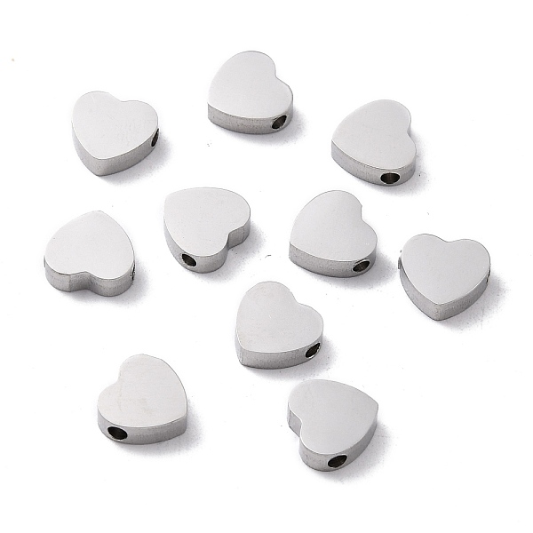 PandaHall 304 Stainless Steel Beads, Heart, Stainless Steel Color, 8.5x9x3mm, Hole: 1.8mm 304 Stainless Steel Heart
PandaHall 304 Stainless Steel Beads, Heart, Stainless Steel Color, 8.5x9x3mm, Hole: 1.8mm 304 Stainless Steel Heart
