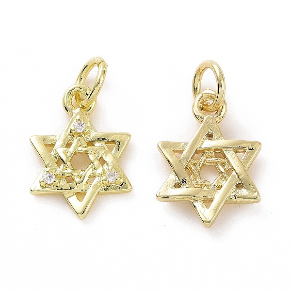 PandaHall Brass Micro Pave Cubic Zirconia Pendants, Real 18K Gold Plated, with Jump Ring, Hexagram Charm, Clear, 13.5x10x2mm, Hole: 3.2mm...
PandaHall Brass Micro Pave Cubic Zirconia Pendants, Real 18K Gold Plated, with Jump Ring, Hexagram Charm, Clear, 13.5x10x2mm, Hole: 3.2mm...