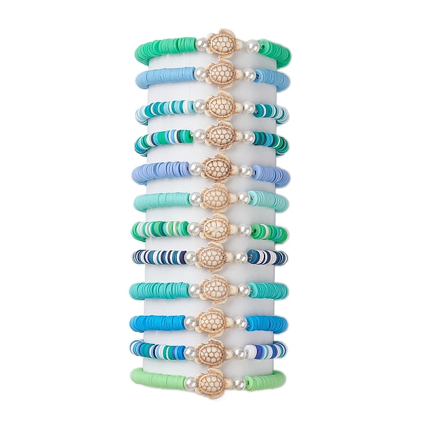 PandaHall 12Pcs 12 Style Synthetic Turquoise Tortoise Stretch Bracelets Set, Stackable Polymer Clay Preppy Bracelets, Mixed Color, Inner..., Multicolor
PandaHall 12Pcs 12 Style Synthetic Turquoise Tortoise Stretch Bracelets Set, Stackable Polymer Clay Preppy Bracelets, Mixed Color, Inner..., Multicolor