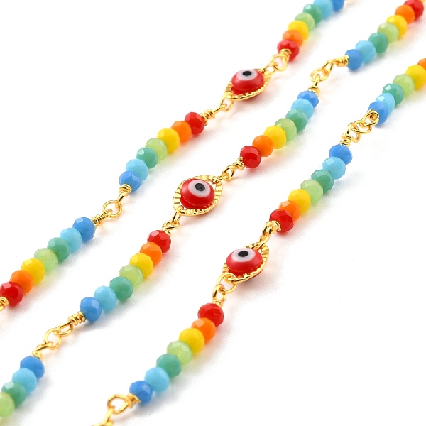 PandaHall Handmade Brass Link Chains, with Round Beads, Long-Lasting Plated, Soldered, with Spool, Beads with Glass, Evil Eye Beads, Golden...
PandaHall Handmade Brass Link Chains, with Round Beads, Long-Lasting Plated, Soldered, with Spool, Beads with Glass, Evil Eye Beads, Golden...