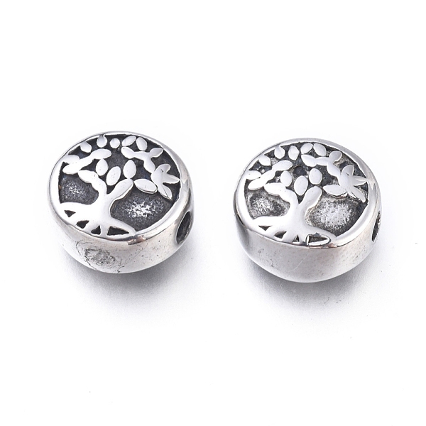 PandaHall 304 Stainless Steel Beads, Flat Round with Tree of Life, Antique Silver, 10x5.5mm, Hole: 1.8mm 304 Stainless Steel Flat Round
PandaHall 304 Stainless Steel Beads, Flat Round with Tree of Life, Antique Silver, 10x5.5mm, Hole: 1.8mm 304 Stainless Steel Flat Round
