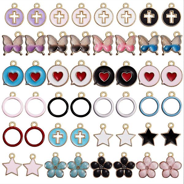 PandaHall 48Pcs 24 Style Alloy Enamel Pendants, Flat Message Box with Heart, Light Gold, Mixed Color, 2pcs/style Alloy+Enamel Mixed Shapes..., Multicolor
PandaHall 48Pcs 24 Style Alloy Enamel Pendants, Flat Message Box with Heart, Light Gold, Mixed Color, 2pcs/style Alloy+Enamel Mixed Shapes..., Multicolor