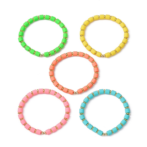 PandaHall Polymer Clay Column Beaded Stretch Bracelets, Mixed Color, Inner Diameter: 2-1/8 inch(5.28cm) Polymer Clay Column Multicolor
PandaHall Polymer Clay Column Beaded Stretch Bracelets, Mixed Color, Inner Diameter: 2-1/8 inch(5.28cm) Polymer Clay Column Multicolor