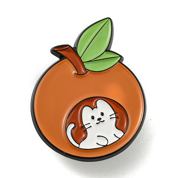 PandaHall Cartoon Fruit with Cat Enamel Pins, Black Alloy Badge for Backpack Clothes, Orange, 30x26x1.5mm Alloy+Enamel Orange Brown
PandaHall Cartoon Fruit with Cat Enamel Pins, Black Alloy Badge for Backpack Clothes, Orange, 30x26x1.5mm Alloy+Enamel Orange Brown
