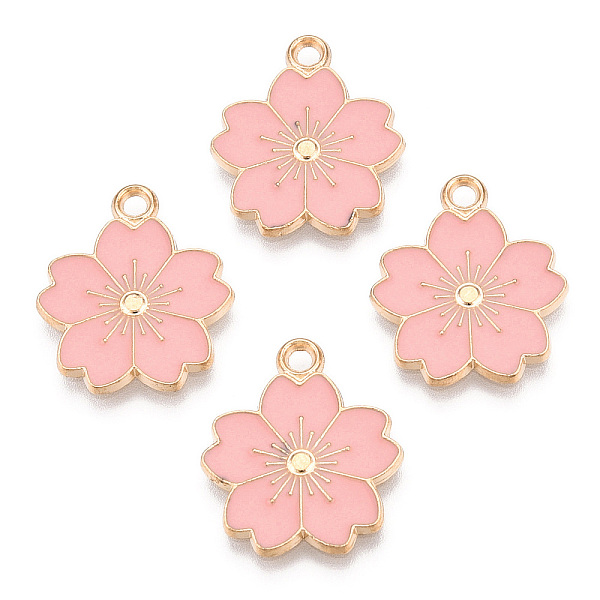 PandaHall Alloy Enamel Pendants, Sakura Flower, Light Gold, Pink, 20.5x17.5x1.5mm, Hole: 2mm Alloy+Enamel Flower Pink
PandaHall Alloy Enamel Pendants, Sakura Flower, Light Gold, Pink, 20.5x17.5x1.5mm, Hole: 2mm Alloy+Enamel Flower Pink