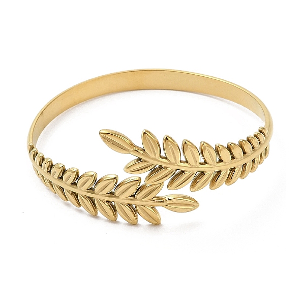 PandaHall Ion Plating(IP) 304 Stainless Steel Greek Roman Laurel Leaf Cuff Bangles, Jewelry for Women, Real 18K Gold Plated, Inner Diameter...
PandaHall Ion Plating(IP) 304 Stainless Steel Greek Roman Laurel Leaf Cuff Bangles, Jewelry for Women, Real 18K Gold Plated, Inner Diameter...