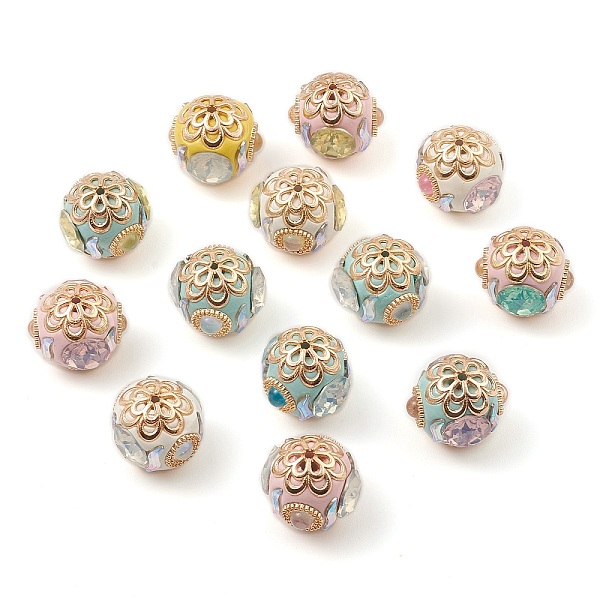 PandaHall Handmade Indonesia Beads, with Glass Rhinestone and Alloy Findings, Rondelle with Flower, Mixed Color, 19x19x20mm, Hole: 1.8mm..., Multicolor
PandaHall Handmade Indonesia Beads, with Glass Rhinestone and Alloy Findings, Rondelle with Flower, Mixed Color, 19x19x20mm, Hole: 1.8mm..., Multicolor