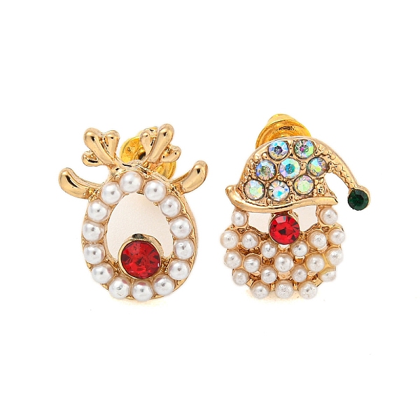 PandaHall Christmas Alloy Colorful Rhinestone & Plastic Asymmetrical Stud Earrings for Women, with Brass Pins, Golden, Deer & Hat..., White
PandaHall Christmas Alloy Colorful Rhinestone & Plastic Asymmetrical Stud Earrings for Women, with Brass Pins, Golden, Deer & Hat..., White
