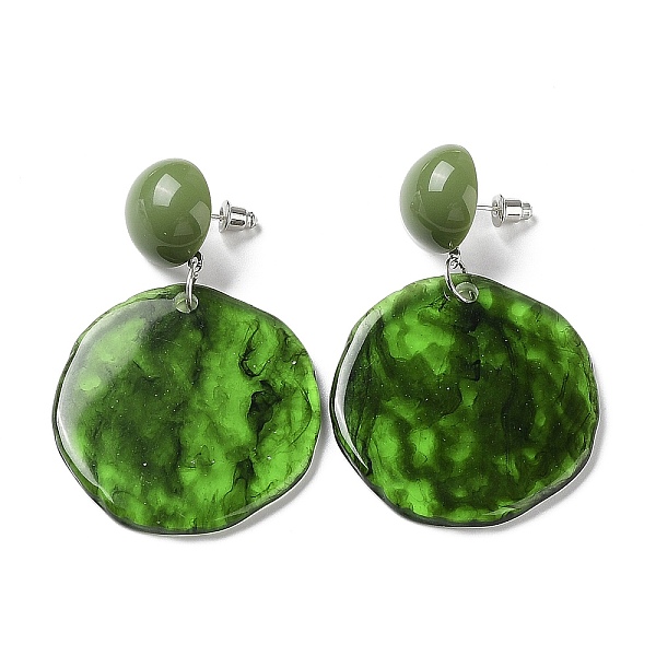 PandaHall Resin Stud Earrings, with Iron Finding and Sterling Silver Pin, Green, 56~57x36mm Resin Green
PandaHall Resin Stud Earrings, with Iron Finding and Sterling Silver Pin, Green, 56~57x36mm Resin Green