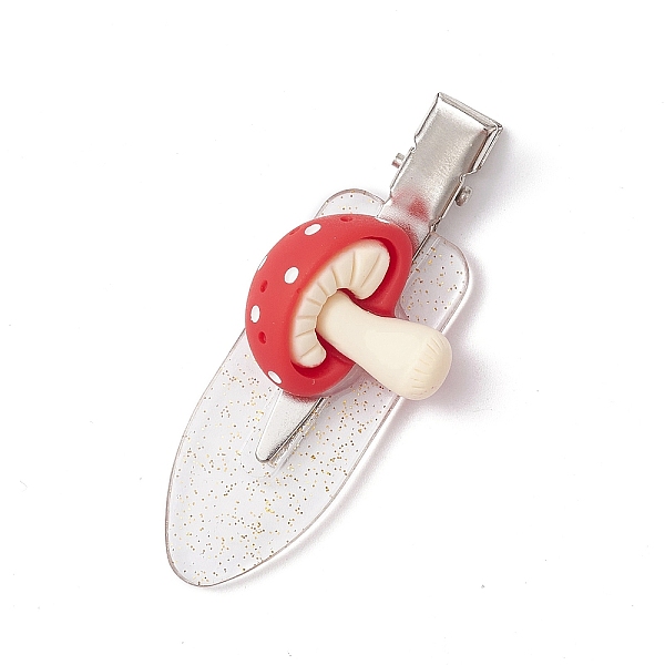 PandaHall Opaque Resin Alligator Hair Clips, with Glitter Alloy & Plastic Clip, for Girls, Mushroom, 23x59x12.5mm Resin Mushroom Red
PandaHall Opaque Resin Alligator Hair Clips, with Glitter Alloy & Plastic Clip, for Girls, Mushroom, 23x59x12.5mm Resin Mushroom Red