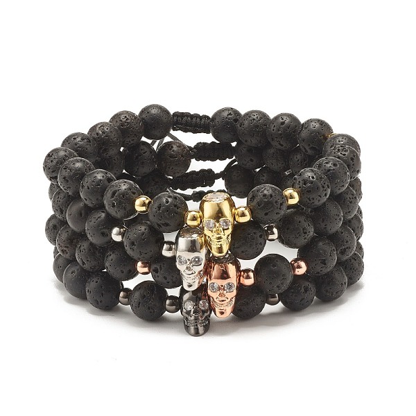 PandaHall Braided Nylon Thread Lava Rock Beaded Bracelet, with Brass Micro Pave Cubic Zirconia Beads and Natural Lava Rock Round Beads, for..., Black
PandaHall Braided Nylon Thread Lava Rock Beaded Bracelet, with Brass Micro Pave Cubic Zirconia Beads and Natural Lava Rock Round Beads, for..., Black