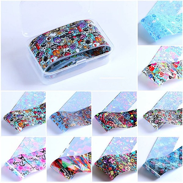 PandaHall 10 Style Transfer Foil Nail Art Stickers, Nail Decals, DIY Nail Tips Decoration for Women, Cartoon Pattern, 50x4cm, 10sheets/box..., Multicolor
PandaHall 10 Style Transfer Foil Nail Art Stickers, Nail Decals, DIY Nail Tips Decoration for Women, Cartoon Pattern, 50x4cm, 10sheets/box..., Multicolor