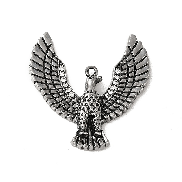 PandaHall Tibetan Style Alloy Enamel Pendant, with Rhinestones, Eagle, Antique Silver, 48.5x47.5x5mm, Hole: 2mm Alloy Rhinestone+Enamel..., Black
PandaHall Tibetan Style Alloy Enamel Pendant, with Rhinestones, Eagle, Antique Silver, 48.5x47.5x5mm, Hole: 2mm Alloy Rhinestone+Enamel..., Black