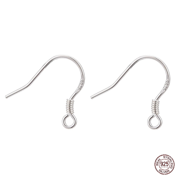 PandaHall 925 Sterling Silver Earring Hooks, Silver, 14mm, Hole: 2mm, 21 Gauge, Pin: 0.7mm Sterling Silver
PandaHall 925 Sterling Silver Earring Hooks, Silver, 14mm, Hole: 2mm, 21 Gauge, Pin: 0.7mm Sterling Silver