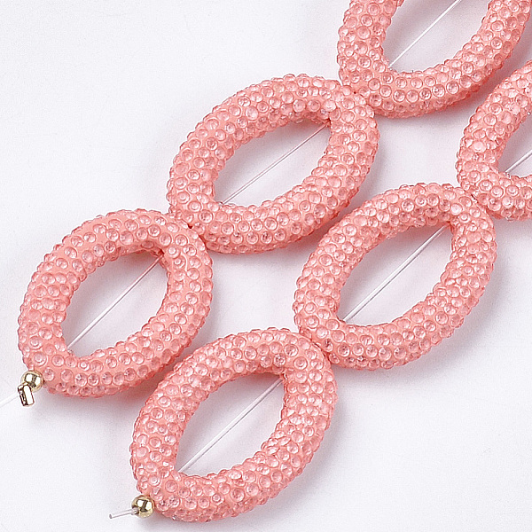 PandaHall Handmade Polymer Clay Rhinestone Bead Frames, Oval, Crystal, Light Salmon, 32~33x21~22x6mm, Hole: 1mm, Inner Diameter..., Red
PandaHall Handmade Polymer Clay Rhinestone Bead Frames, Oval, Crystal, Light Salmon, 32~33x21~22x6mm, Hole: 1mm, Inner Diameter..., Red