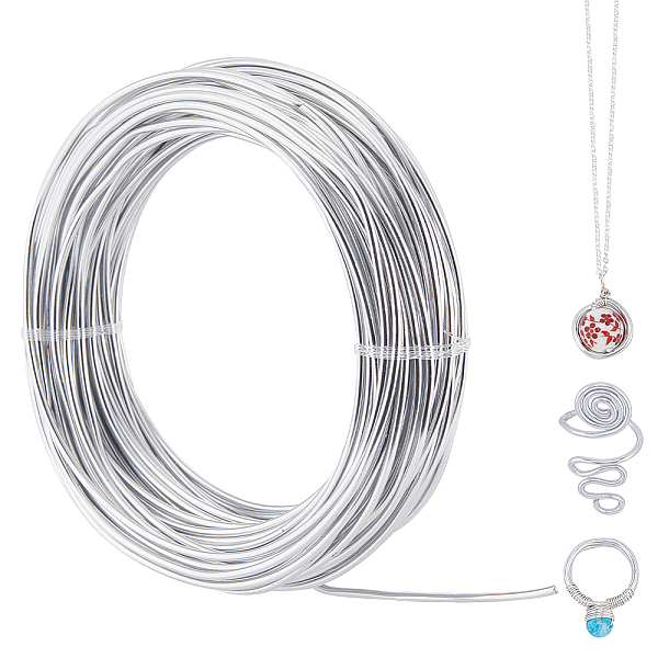 PandaHall SUNNYCLUE Aluminum Wire, Round, Bendable Flexible Craft Wire, with Spool, Silver, 12 Gauge, 2.0mm, about 98.43 Feet(30m)/Bag...
PandaHall SUNNYCLUE Aluminum Wire, Round, Bendable Flexible Craft Wire, with Spool, Silver, 12 Gauge, 2.0mm, about 98.43 Feet(30m)/Bag...