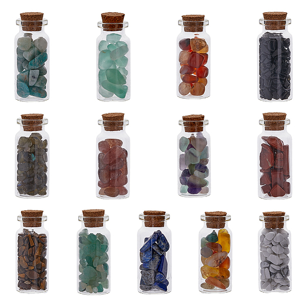 PandaHall Globleland 13Pcs 13 Style Transparent Glass Wishing Bottle Decoration, with Natural Gemstone Drift Chips inside, for Home Decor...
PandaHall Globleland 13Pcs 13 Style Transparent Glass Wishing Bottle Decoration, with Natural Gemstone Drift Chips inside, for Home Decor...