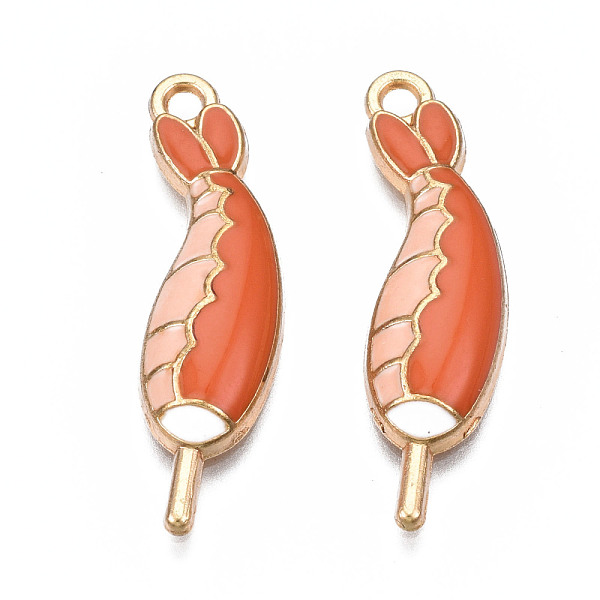 PandaHall Rack Plating Alloy Enamel Pendants, Cadmium Free & Nickel Free & Lead Free, Shrimp, Orange Red, 30x8x3.5mm, Hole: 1.8mm...
PandaHall Rack Plating Alloy Enamel Pendants, Cadmium Free & Nickel Free & Lead Free, Shrimp, Orange Red, 30x8x3.5mm, Hole: 1.8mm...