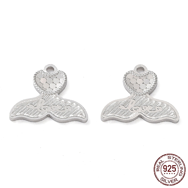 PandaHall Rhodium Plated 925 Sterling Silver Pendants, Fishtail with Polka Dot & Word Love Charm, Textured, Real Platinum Plated...
PandaHall Rhodium Plated 925 Sterling Silver Pendants, Fishtail with Polka Dot & Word Love Charm, Textured, Real Platinum Plated...