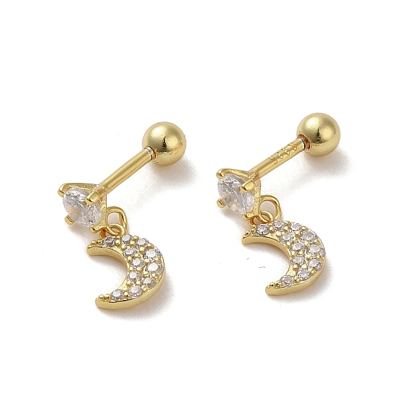 PandaHall 925 Sterling Silver Micro Pave Cubic Zirconia Earrings for Women, Moon, Golden, 11.5x5.5mm Cubic Zirconia Moon
PandaHall 925 Sterling Silver Micro Pave Cubic Zirconia Earrings for Women, Moon, Golden, 11.5x5.5mm Cubic Zirconia Moon