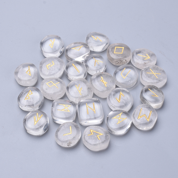 PandaHall Natural Quartz Crystal Cabochons, Square with Runes/Futhark/Futhorc, 20~22x18~20x8~9mm, 25pcs/set Quartz Crystal Square
PandaHall Natural Quartz Crystal Cabochons, Square with Runes/Futhark/Futhorc, 20~22x18~20x8~9mm, 25pcs/set Quartz Crystal Square
