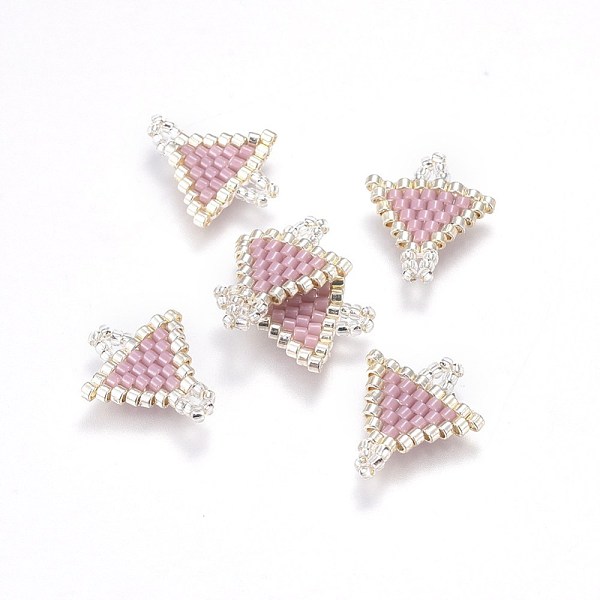 PandaHall MIYUKI & TOHO Handmade Japanese Seed Beads Links, Loom Pattern, Triangle, Plum, 16~17x14~14.5x1.7mm, Hole: 1.5mm Glass Triangle..., Purple
PandaHall MIYUKI & TOHO Handmade Japanese Seed Beads Links, Loom Pattern, Triangle, Plum, 16~17x14~14.5x1.7mm, Hole: 1.5mm Glass Triangle..., Purple